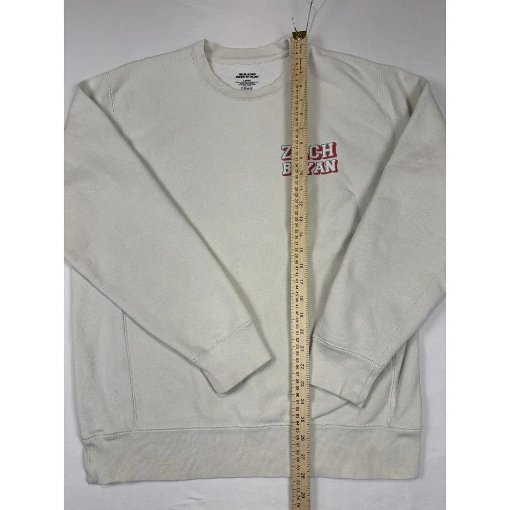 ZACH BRYAN OFFICAL MERCH AMERICAN HEARTBREAK SWEATSHIRT Men Size L Thick Country - Picture 8 of 12
